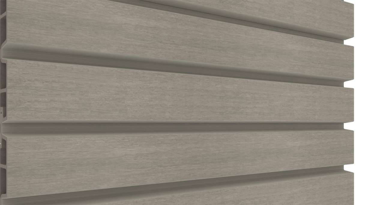 planeo LINEA Wide - WPC CoEx Fassadenverkleidung Hellgrau 2900 x 181 mm