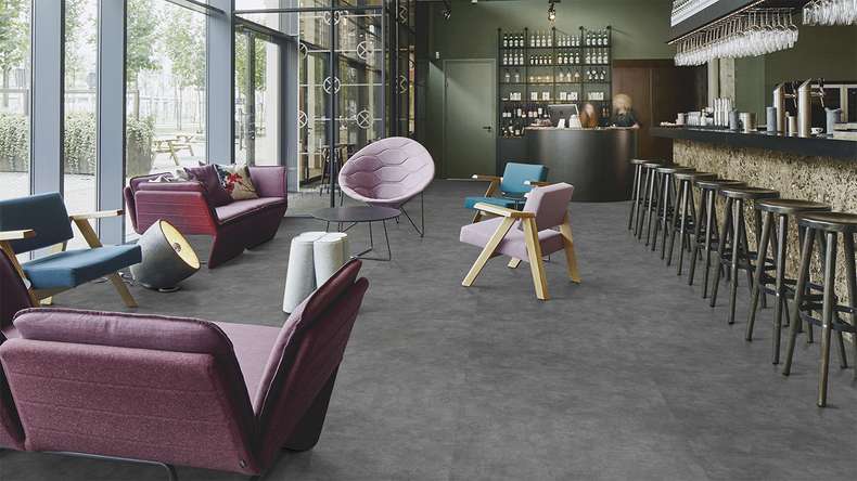 Forbo Allura Material 40 Klebevinyl - Charcoal Concrete (624518DR4_con)