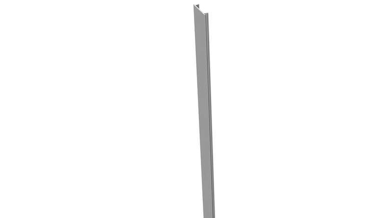 planeo Gardence Metallic - Pfostenabdeckleiste Silbergrau 100cm