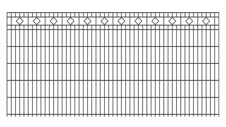planeo Doppelstab Schmuckzaun Karree 6/6/6 RAL 7016 Anthrazit