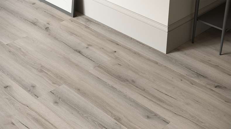 planeo Rigid Klick Vinyl - GRANDline Rustic Grey Oak | Trittschalldämmung integr. (NF-GL-705-N)