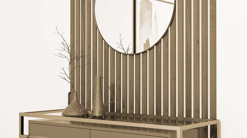 Skaben Akustikpaneele SilentWall Easy-Sticks - Eiche Rustikal - 250 x 3,45 cm 4 Stk.