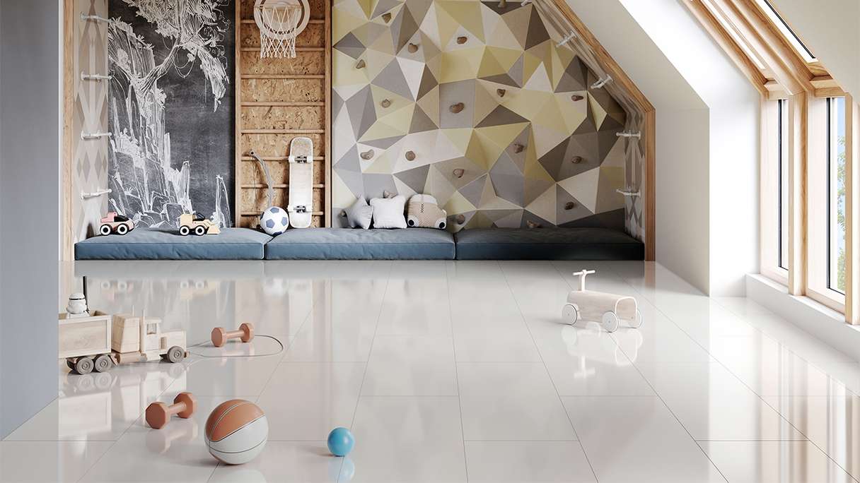 planeo Laminat - STONE 2.0 Weiß V-Fuge High gloss