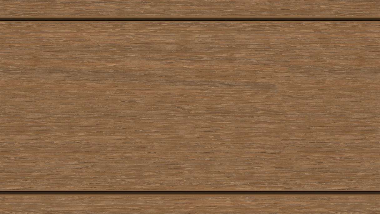 planeo MAXLine Nature - 3m WPC CoEx ummantelte XL Terrassendiele Verbundprofil leicht - Burma Teak strukturiert/glatt gebürstet
