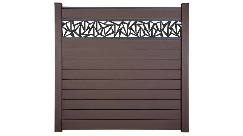 planeo Gardence Strong - BPC-Steckzaun Triangle Terra 180 x 180 cm