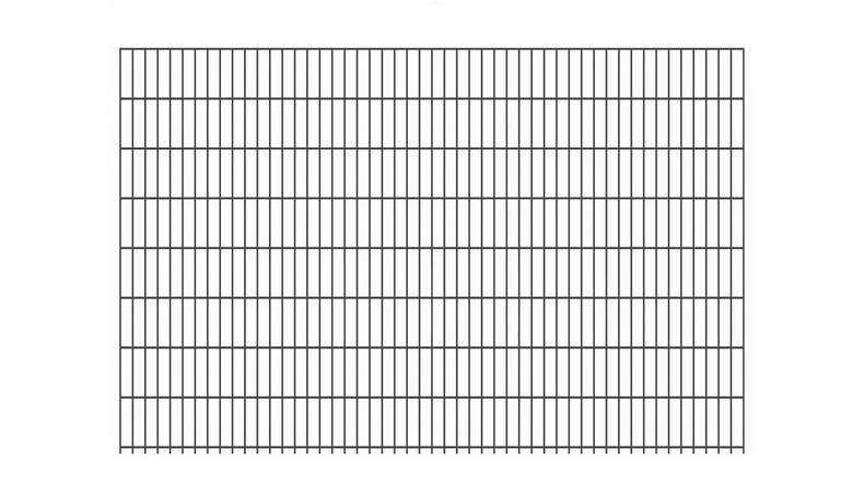Doppelstabmattenzaun leicht 6/5/6 RAL 7016 Anthrazit - 1630 x 2510 mm