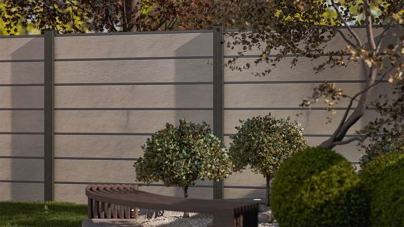 planeo Gardence Deluxe - BPC-Gartenzaun Bi-Color Sand