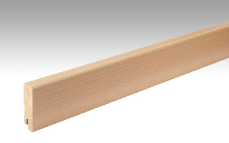 MEISTER Sockelleisten Fußleisten Buche 019 - 2380 x 60 x 16 mm (200023-2380-00019 - 111523019)