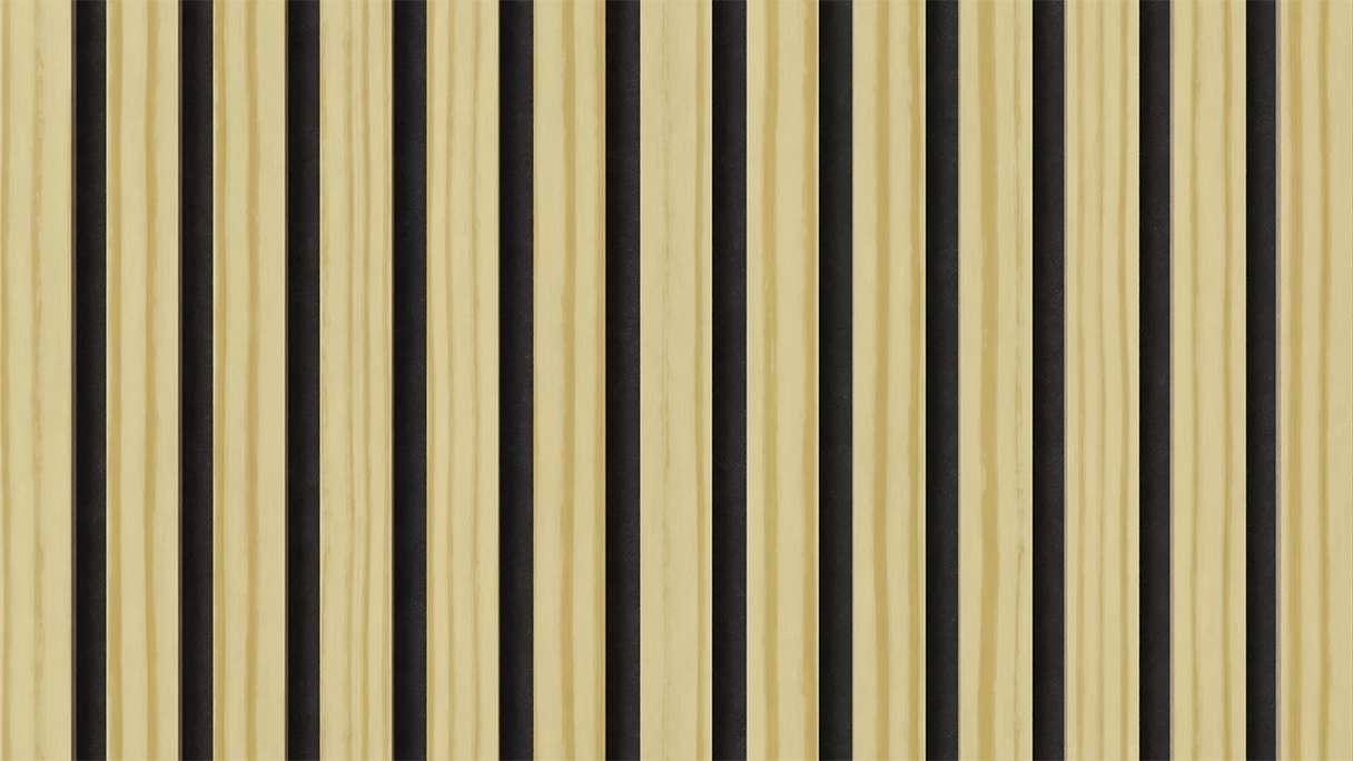 planeo Akustikpaneele - Kiefer 2480 x 600 x 21.5 mm | schwer entflammbar Brandschutz Klasse B