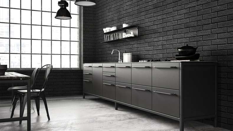 planeo StoneWall Solid Steinriemchen - Graphit