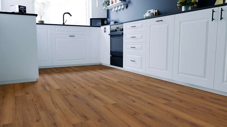 planeo Designboden zum Kleben - Eco Home&Health Rustic Oak Brown | Synchronprägung (LO-ED-02)