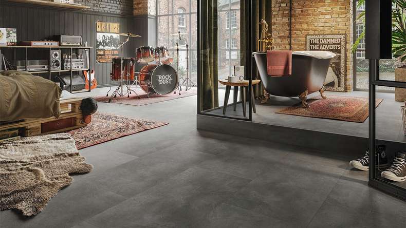 MEISTER Designboden Dryback-Vinyl DB 155 - 20208 Stoner rock Steinporen-Struktur (400058-0914457-20208)