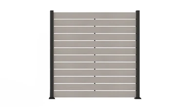 planeo Vario - WPC coEX Steckzaun Quadratisch Beige 177 x 180 cm