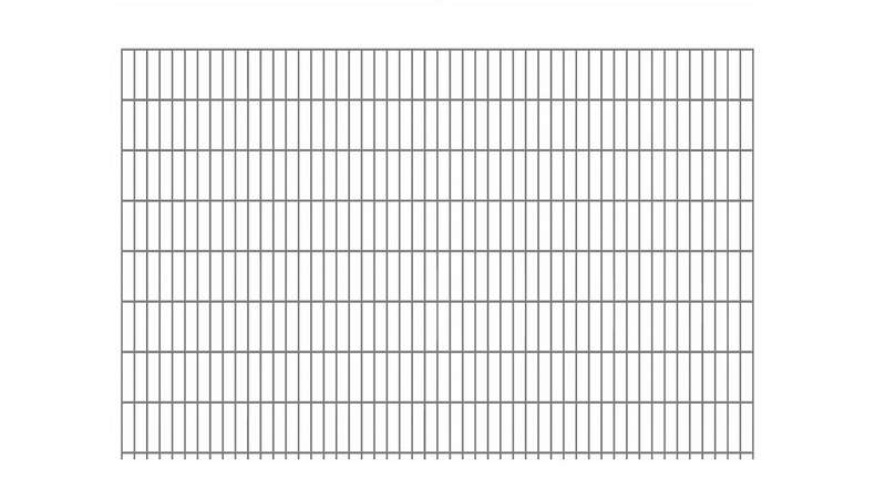 Doppelstabmattenzaun leicht 6/5/6 Feuerverzinkt - 1630 x 2510 mm