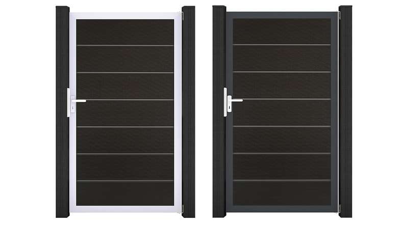 planeo Gardence Deluxe - BPC-Universaltor Schwarz co-ex mit Alurahmen