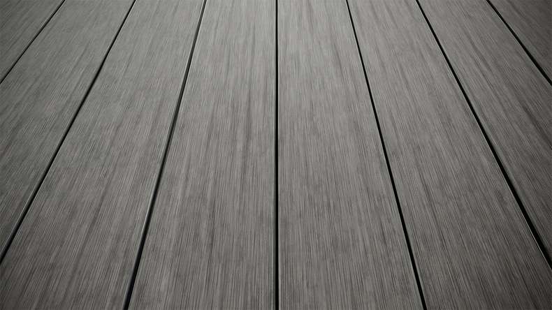 planeo AntikWood WPC Terrassendiele Massiv - Steingrau 3m antik gealtert