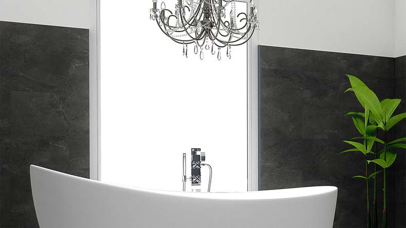 planeo Revea - Wandverkleidung Kunststoff Slate Matt 60 x 30 cm