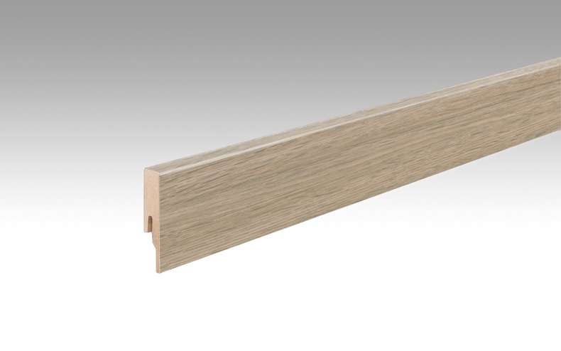 MEISTER Sockelleisten Fußleisten Eiche greige 6934 - 2380 x 60 x 16 mm (200013-2380-06934 - 6948236934)