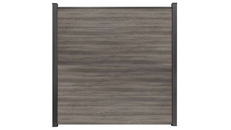 planeo Gardence Simply Small - PVC-Steckzaun Monument Oak 180 x 180 cm