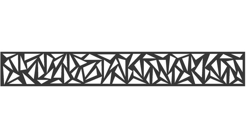 planeo Gardence - Designeinsatz 1800 x 300 x 1.5 mm Anthrazit
