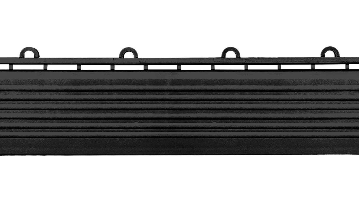planeo Seitenteil für 30 x 30 cm Klickfliesen - schwarz mit Öse