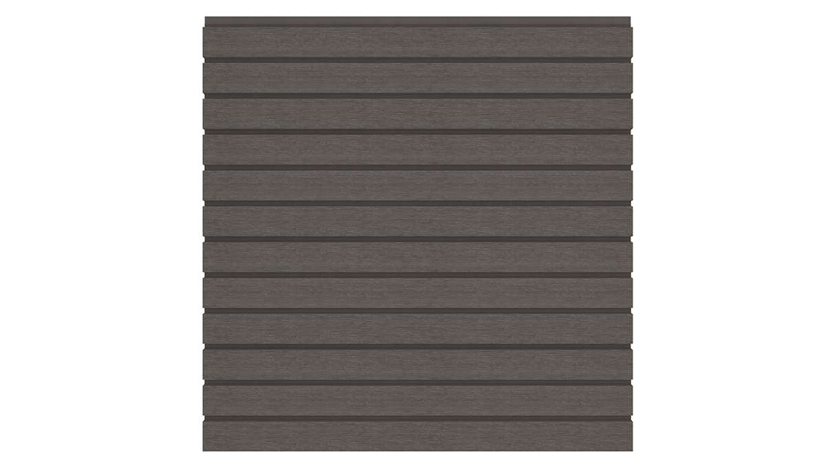 planeo LINEA - WPC CoEx Rhombus Steckzaun Dunkelgrau 176 x 183 cm