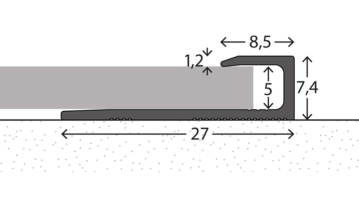 planeo Abschlussprofil 341 - 270 cm