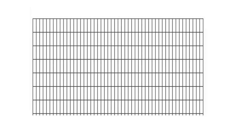 Doppelstabmattenzaun leicht 6/5/6 RAL 7016 Anthrazit - 1430 x 2510 mm