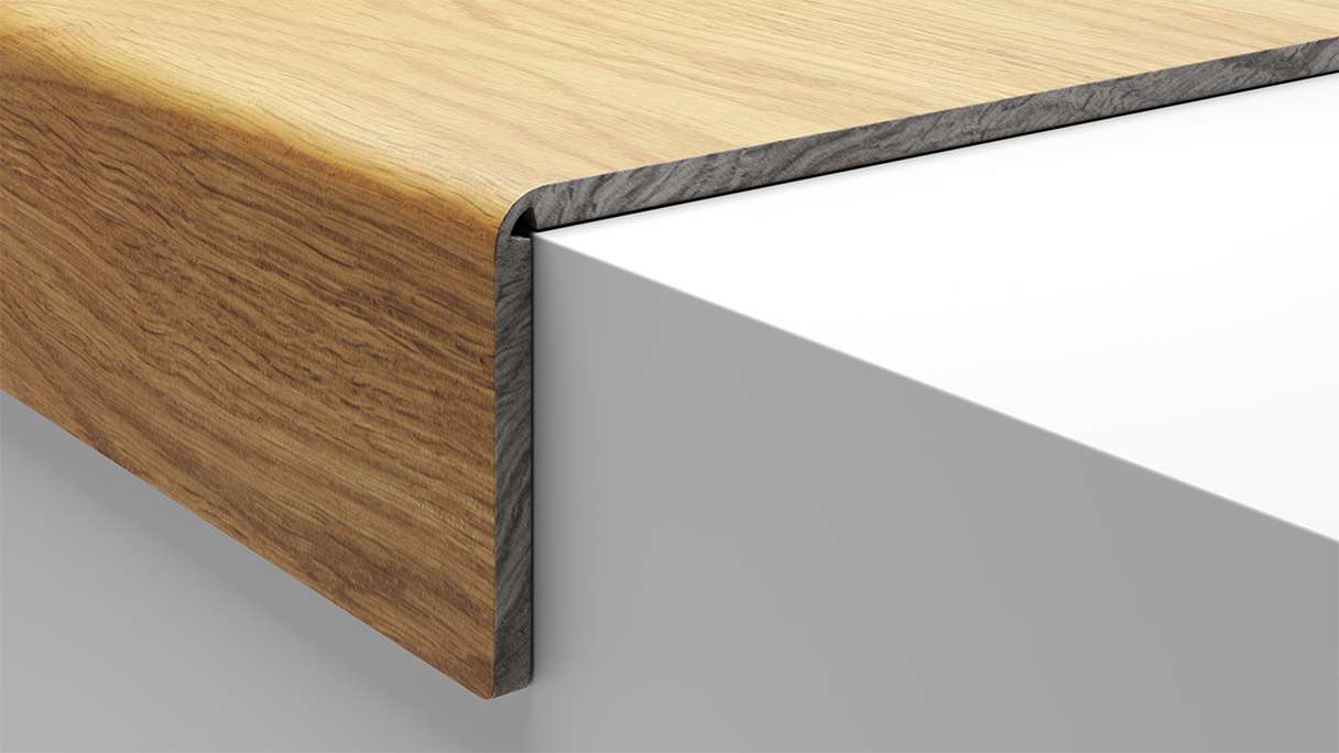 planeo Vinyl Treppenstufe Typ A - Abdeckwinkel Klick Oben