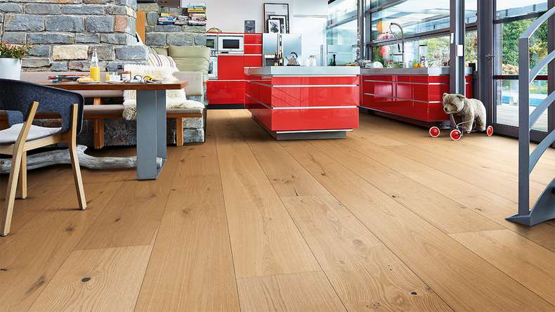 MEISTER Lindura-Holzboden HD 400 - 08916 Eiche authentic karamell ultramattlackiert 2200 x 270 x 11 mm (500214-2200270-08916)