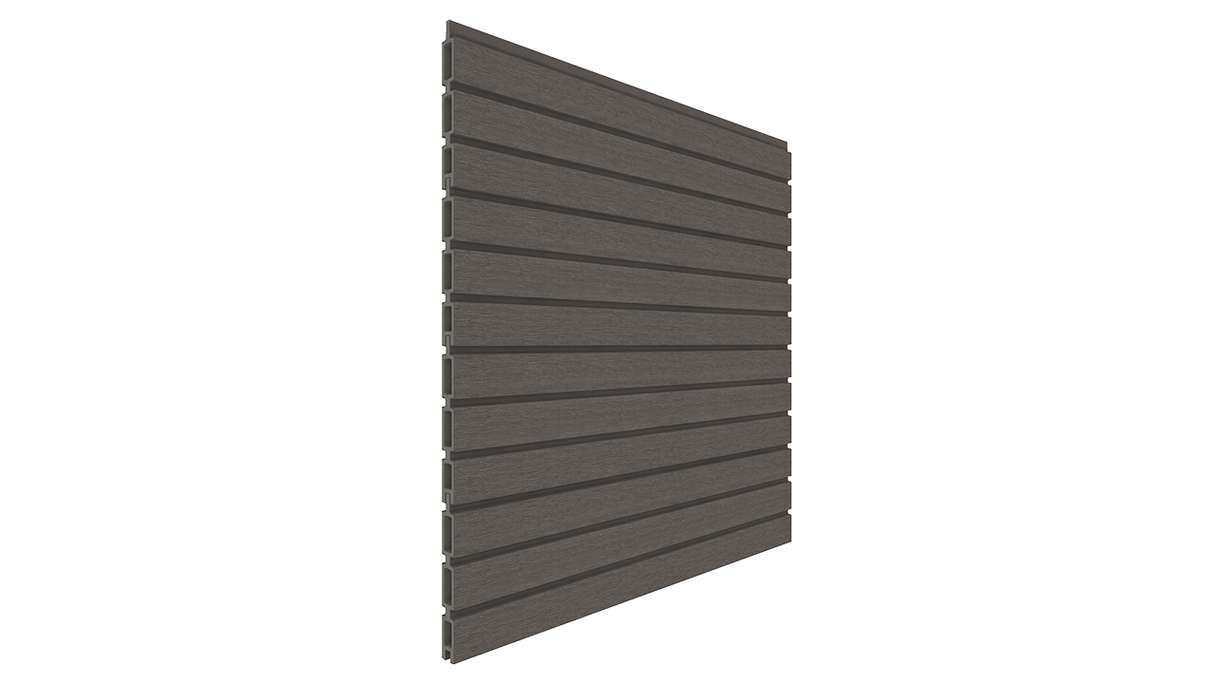planeo LINEA - WPC CoEx Rhombus Steckzaun Dunkelgrau 176 x 183 cm