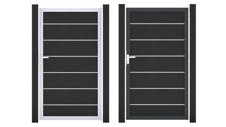planeo Gardence Deluxe - BPC-Universaltor Anthrazitgrau mit Alurahmen 100 x 180 x 4 cm
