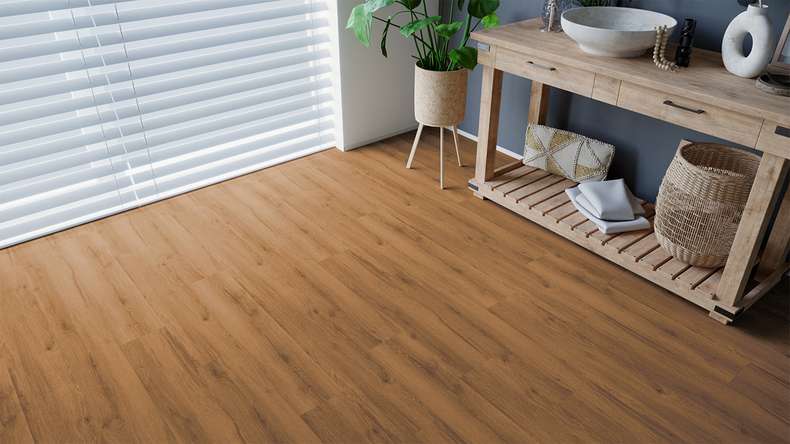 planeo Designboden zum Kleben - Eco Home&Health Rustic Oak Brown | Synchronprägung (LO-ED-02)