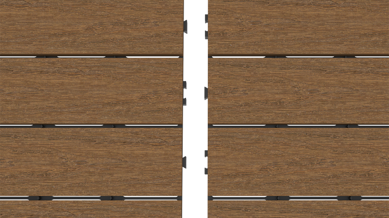 planeo WPC-CoEx-Terrassenfliese Burma Teak 90x30 cm