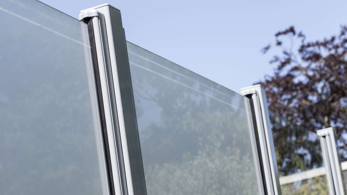 planeo Gardence Flair - Glas-Sichtschutz Hochkant Klarglas