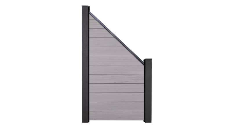 planeo Gardence Strong - BPC-Gartenzaun Abgeschrägt BiColor Sand