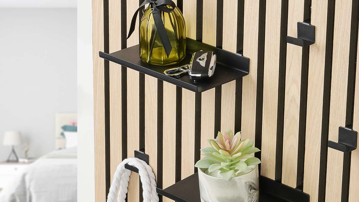 planeo Regal - Schwarz 20 cm inkl. Schrauben