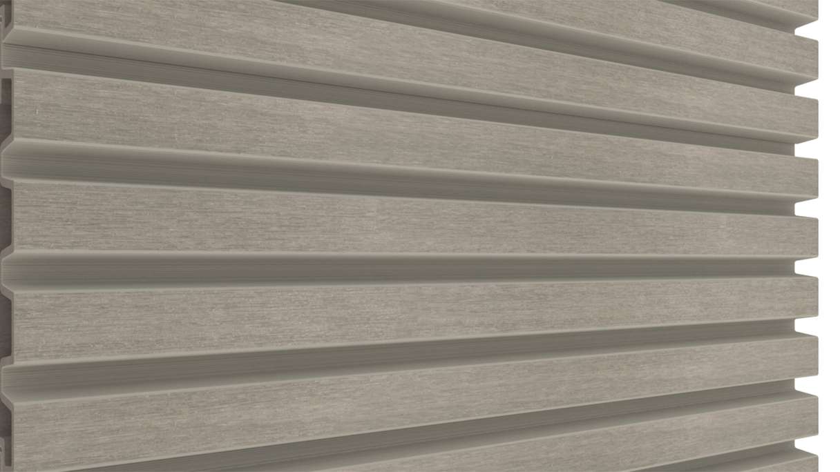 planeo LINEA Slim - WPC CoEx Fassadenverkleidung Hellgrau 2900 x 215 mm