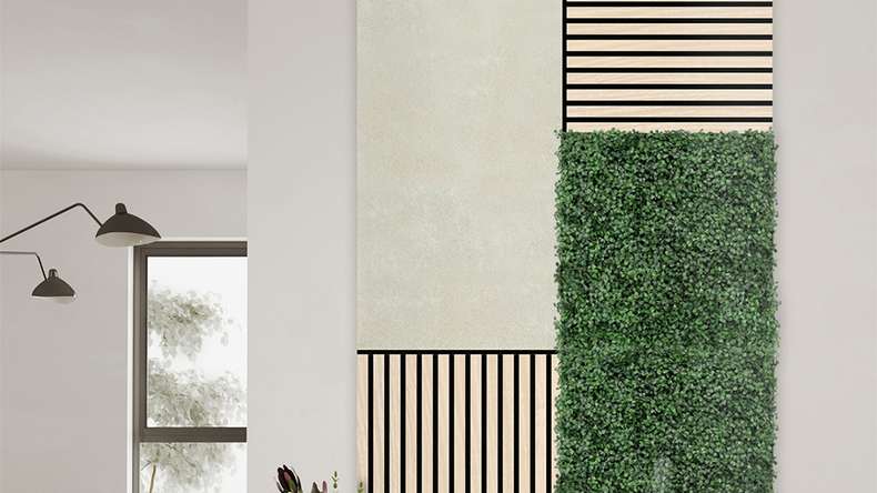 planeo Akustikpaneel - MixWall Mineral Mood Cream Sandstone 52 x 104 cm | Echtstein (PLMW-20511A)