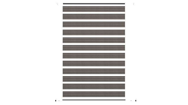 planeo LINEA - WPC CoEx Rhombus Steckzaun Dunkelgrau 176 x 183 cm