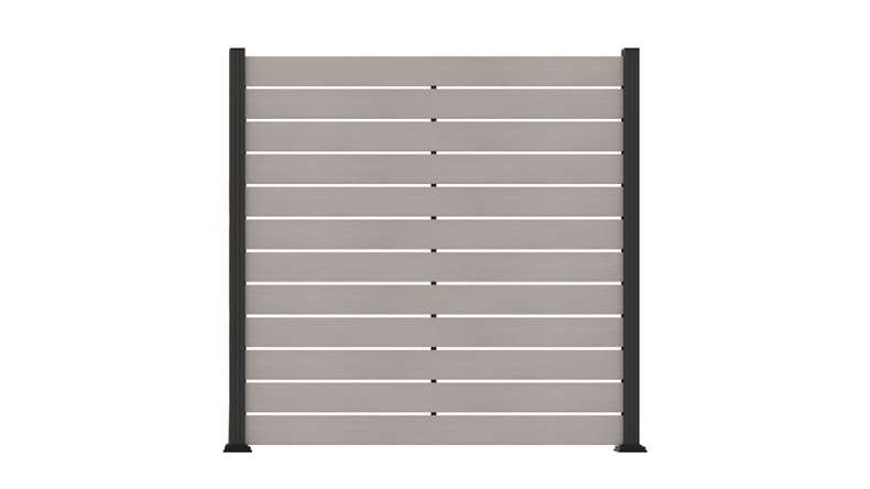 planeo Vario - WPC coEX Steckzaun Quadratisch Beige 177 x 180 cm