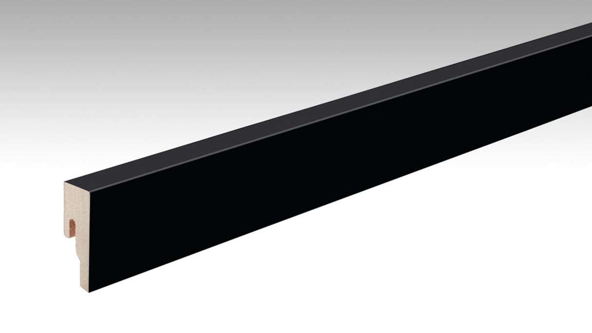 MEISTER Sockelleisten Fußleisten Schwarz DF 2277 - 2380 x 50 x 18 mm (200015-2380-02277 - 6963232277)