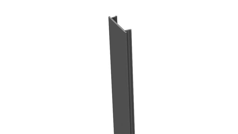 planeo Gardence Metallic - Alu-Pfostenabdeckleiste Anthrazitgrau 300cm 7x7 und 9x9cm