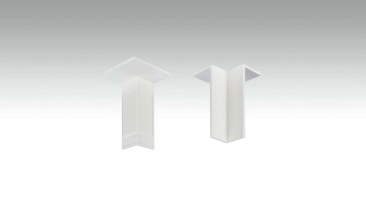 Innenecke selbstklebend für Fußleiste F100201M Modern Weiß 18 x 50 mm - 4St. (9062262001)