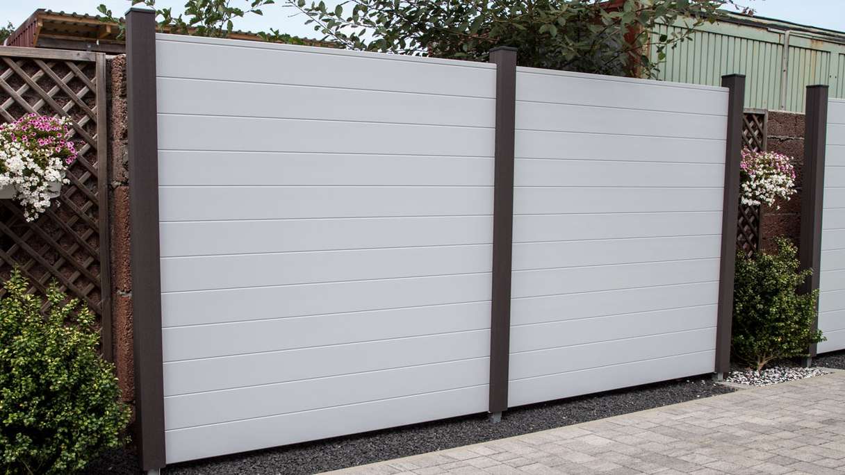 planeo Gardence Metallic - Alu-Gartenzaun Quadratisch Silbergrau DB 701