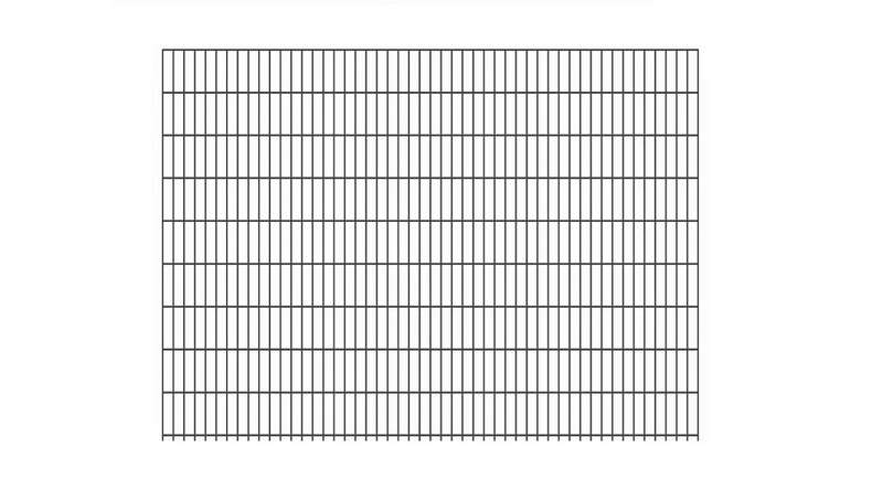 Doppelstabmattenzaun schwer 8/6/8 RAL 7016 Anthrazit - 1830 x 2510 mm