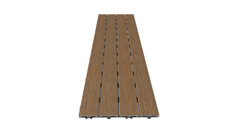 planeo WPC-CoEx-Terrassenfliese Burma Teak 90x30 cm