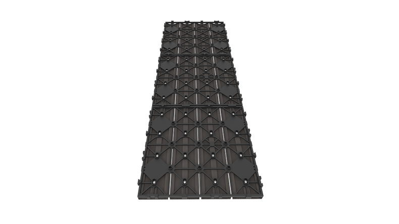 planeo WPC-CoEx-Terrassenfliese Dunkelgrau 90x30 cm