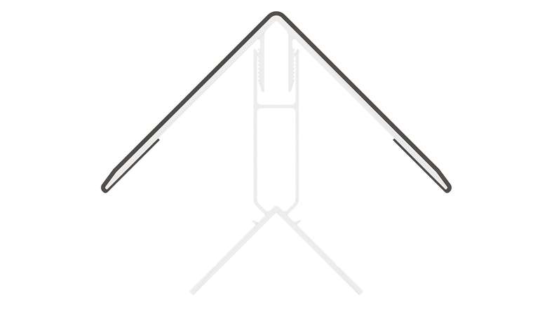 planeo LINEA - Alu CoEx Außeneckprofil Dunkelgrau 3000 x 66 x 66 mm