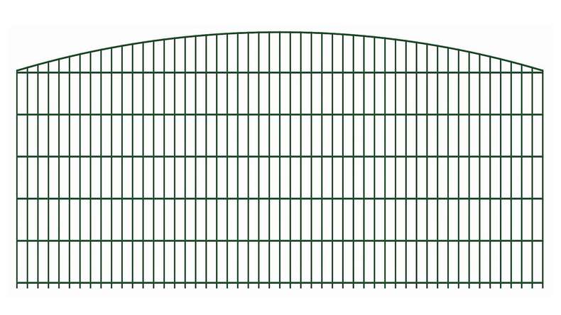 planeo Doppelstab Schmuckzaun Bow 6/6/6 RAL 6005 Moosgrün